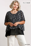 Dalmatian Layered Cuff Sleeve Top