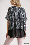 Dalmatian Layered Cuff Sleeve Top