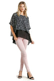 Dalmatian Layered Cuff Sleeve Top