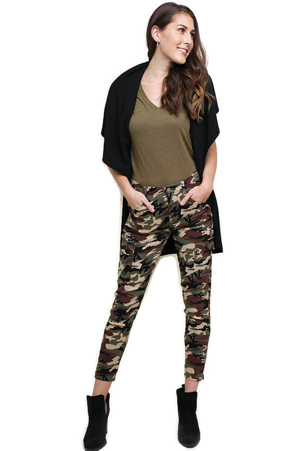 Womens Cargo Pants Army Print Camouflage Work Joggers Women UK Sweatpants |  eBay