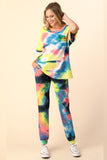 Ariella Rainbow Tie Dye Jogger Set