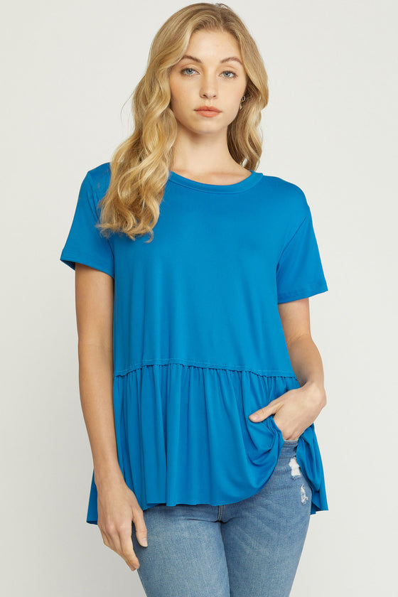 entro Peplum short sleeve top