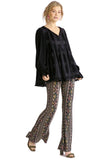 Chenille Babydoll Top, Black