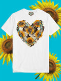 Annie & Abbie Sunflower Heart Tee T-Shirt