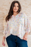 Floral Batwing Sleeve Blouse