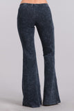 Mineral Wash Bell Bottom Soft Pants, Charcoal Navy