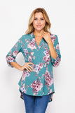 homey me floral gabby top