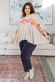Floral Embroidered Poncho