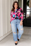 Painted Floral Blouse