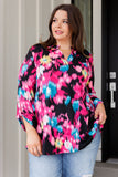 Painted Floral Blouse