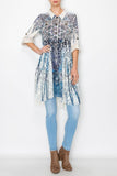 Sueded & Lace Duster, Kaleidoscope