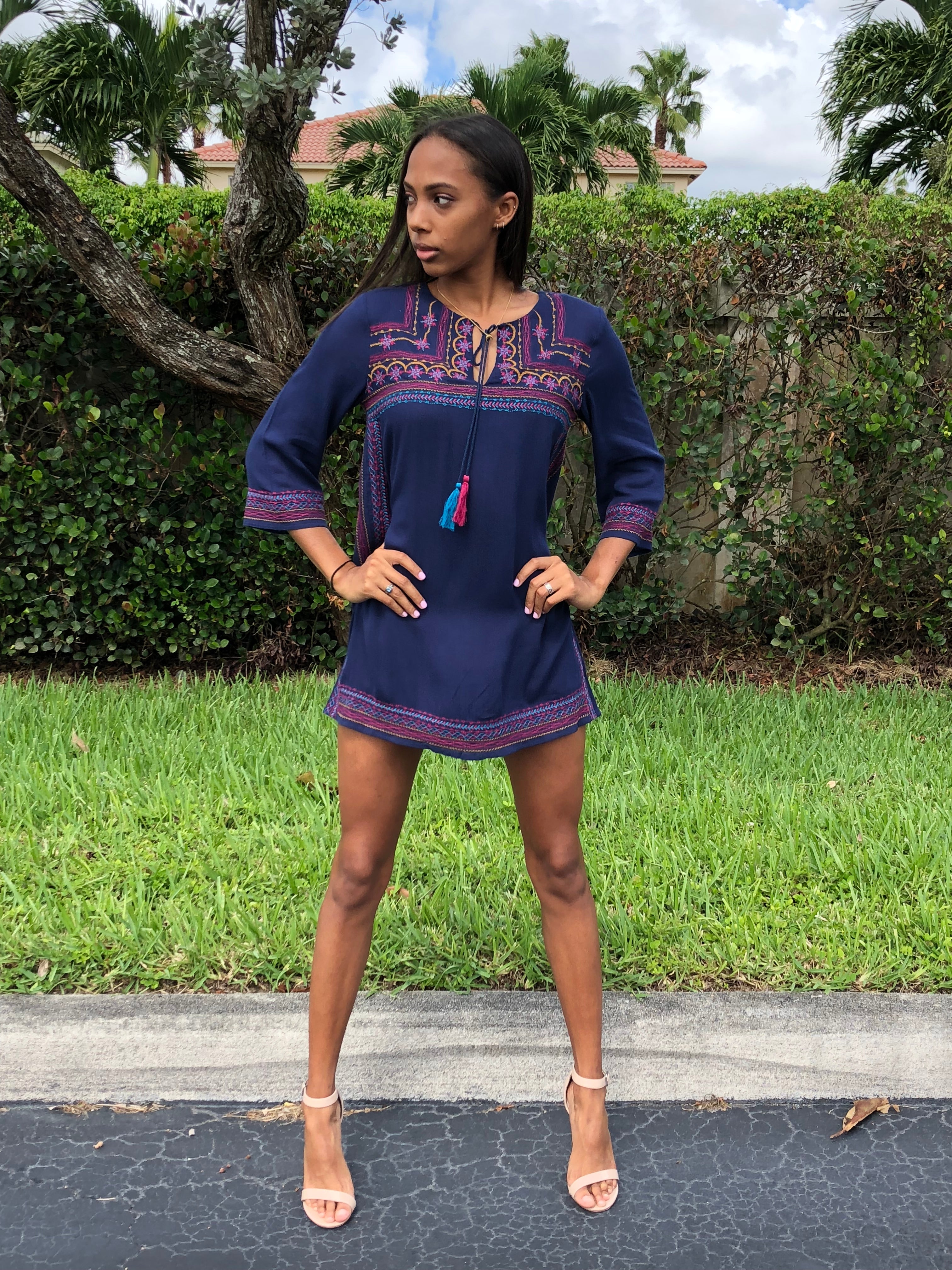 Gypsy Love Embroidered Shift Dresses - Thml Gypsy Love Embroidered Shift Dresses - Thml