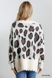 Fuzzy Leopard Sweater, Cream