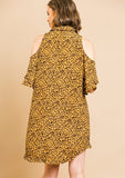 Leopard Open Shoulder Dress