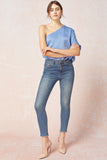 One Shoulder Top, Chambray