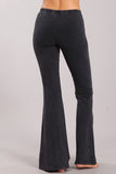 Mineral Wash Bell Bottom Soft Pants, Dark Ash Grey