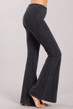 Mineral Wash Bell Bottom Soft Pants, Dark Ash Grey