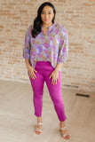 Floral Lizzy Top, Lilac Mix