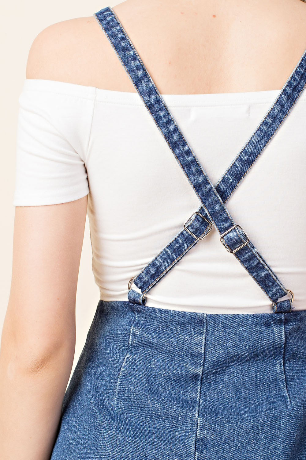 zip up denim overall dress The Hellen Denim Overall Dress in Washed Taupe Small