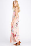 Floral Halter Maxi Dress, Blush