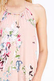 Floral Halter Maxi Dress, Blush