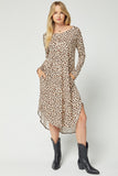 Leopard Pocket Midi Dress