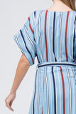 Striped Shirtdress, Blue
