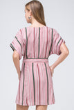 Striped Shirtdress, Pink