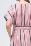 Striped Shirtdress, Pink