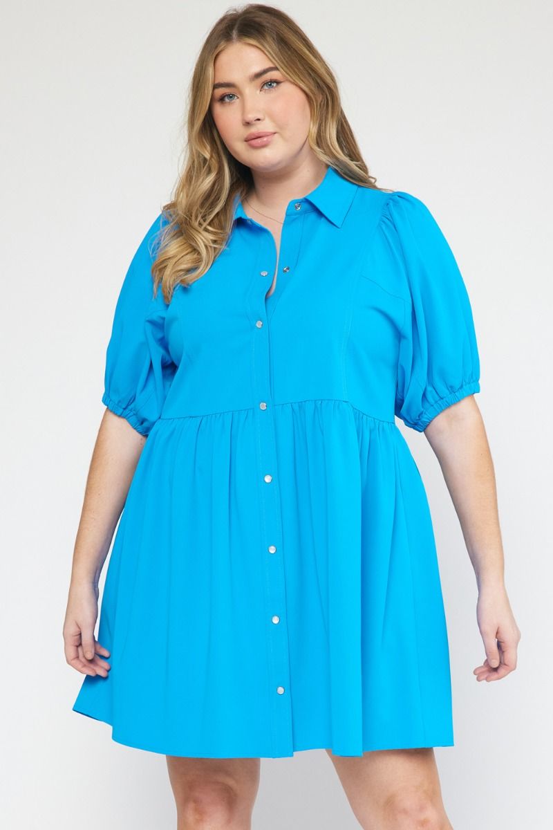 Bubble Sleeve Mini Dresses - Entro Bubble Sleeve Mini Dresses - Entro