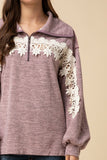 All About the Lace Pullover,  Mauve