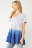 Ombre Tiered Top, Blue
