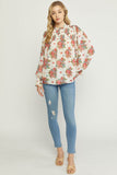Smudged Floral Blouse