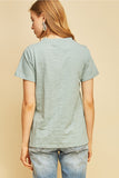 Lace Up Graphic Tee, Blue