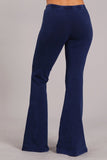 Mineral Wash Bell Bottom Soft Pants, Galaxy Blue