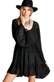 Ruffles & Lace Dress, Black