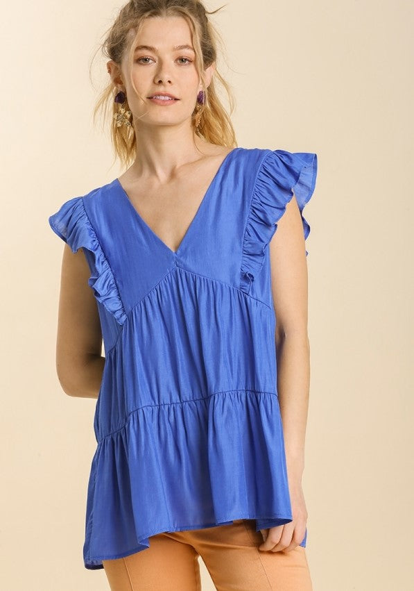 uMGEE USA Tiered Ruffle babydoll top