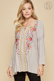 Ocho Rios Embroidered Top, Pearl