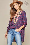 Mad About Plaid Embroidered Tunic