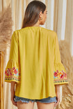 South Beach Embroidered Top, Marigold