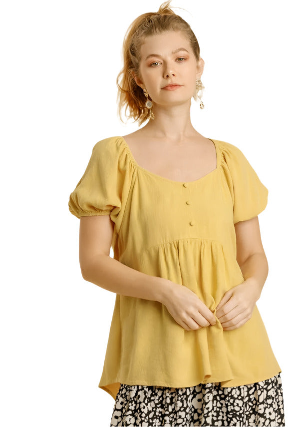 umgee usa Sweetheart babydoll top