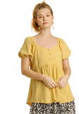 umgee usa Sweetheart babydoll top
