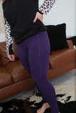 pocket yoga leggings purple