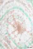 Mint Mix Tie Dye Lightweight Scarf with Frayed Hem Detail