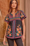 andree by unit savanna jane Floral Embroidered Top