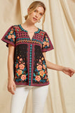 andree by unit savanna jane Floral Embroidered Top