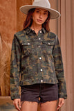 Floral Embroidered Camo Jacket