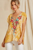 Andree by unit / Savanna Jane floral embroidered V-neck top