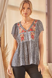 Andree by Unit savanne jane Babydoll Embroidered Top