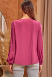 Floral Embroidered Blouse, Magenta